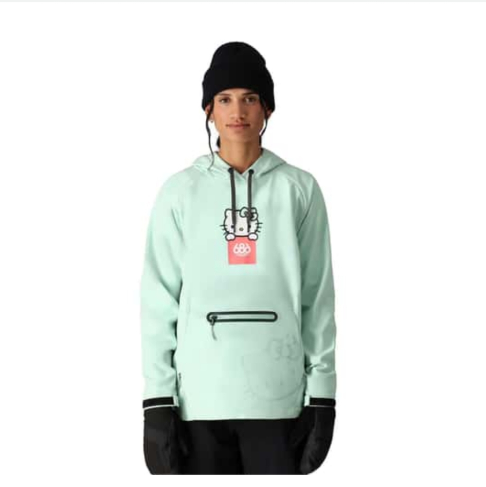 686 Women's Waterproof Hoodie Hello Kitty